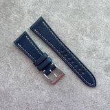 20mm French Calfskin Watch Strap - Navy - 110/60mm