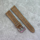 18mm Suede Strap - Taupe - 115/75mm