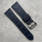 23mm Embossed Crocodile - Deep Blue - 120/80mm