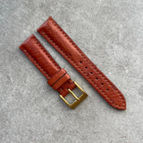 18mm Ostrich Shin Strap - Tan Brown - 110/65mm