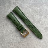 20mm Ostrich Belly Strap - Green - 120/70mm