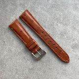 20mm Ostrich Belly Strap - Tan Brown - 120/70mm