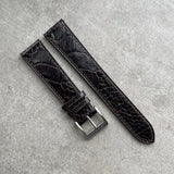 21mm Ostrich Shin Strap - Dark Brown - 130/80mm