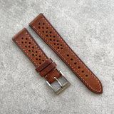 19mm Badalassi Wax Rally Strap - Tan Brown - 110/65mm