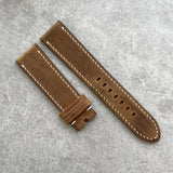 22mm Wax Calfskin Strap - Brown - 125/75mm