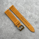 18mm Suede Watch Strap - Mustard - 130/80mm