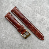 18mm Ostrich Shin Strap - Cognac - 120/70mm