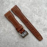 20mm French Calfskin Strap - Chestnut Brown - 120/70mm