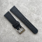 19mm Pig Skin Strap - Black - 105/60mm