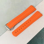 Omega Seamaster 300 Deployant Rubber Strap - Orange - The Strap Tailor
