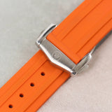 Omega Seamaster 300 Deployant Rubber Strap - Orange - The Strap Tailor