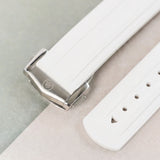 Omega Seamaster 300 Deployant Rubber Strap - White - The Strap Tailor