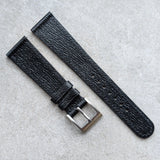 Vintage Style Pig Skin Watch Strap - Black Slimline - RTW