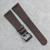 Vintage Style Pig Skin Watch Strap - Brown Slimline - RTW