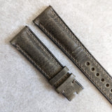 Badalassi Wax Padded Strap - Grey W/Matching stitching