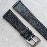Vintage Style Pig Skin Watch Strap - Black Slimline - RTW