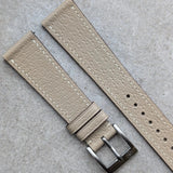 Vintage Style Pig Skin Watch Strap - Beige Slimline - RTW