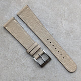 Vintage Style Pig Skin Watch Strap - Beige Slimline - RTW