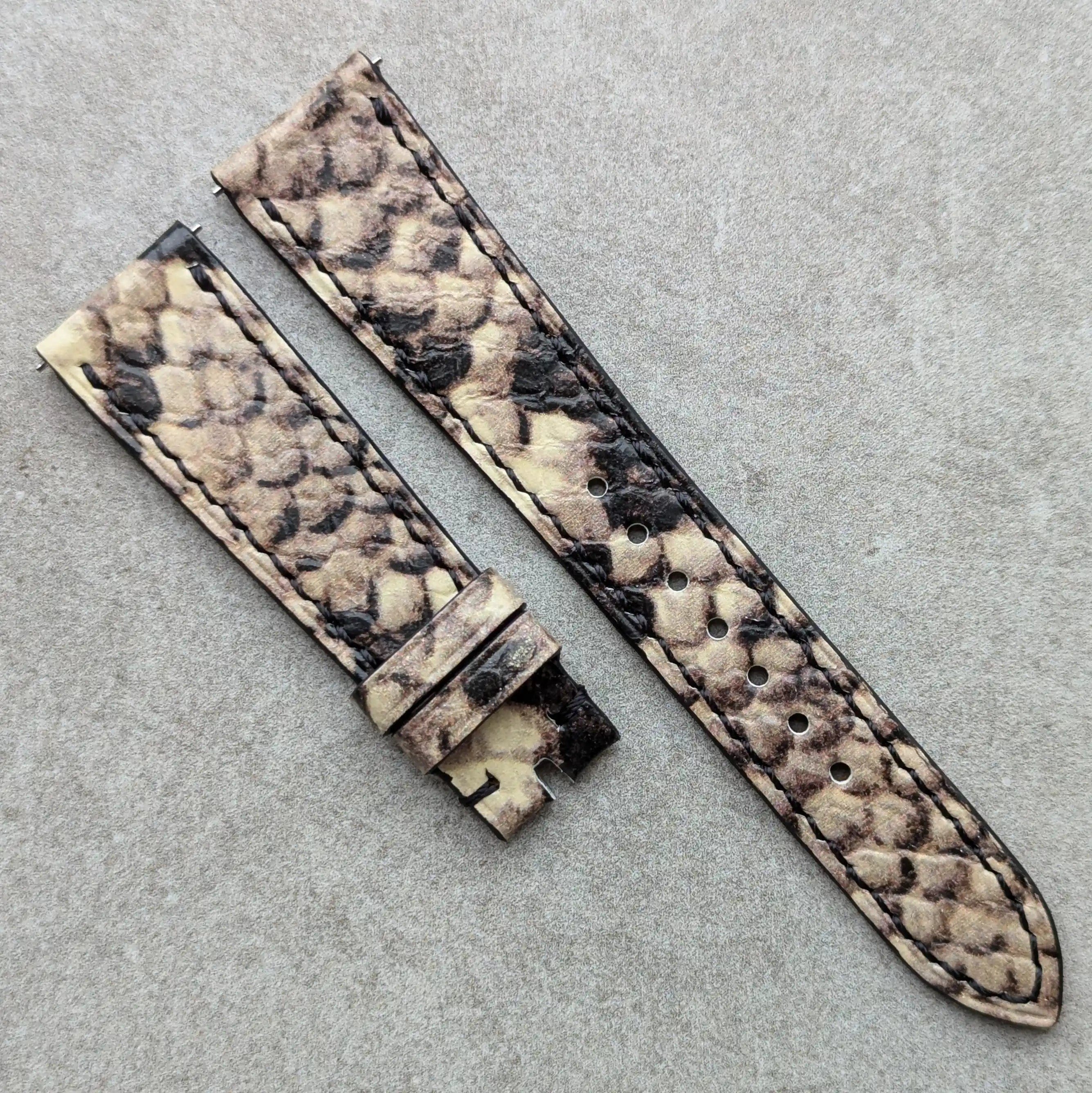 Embossed Python Watch Strap - Natural – The Strap Tailor