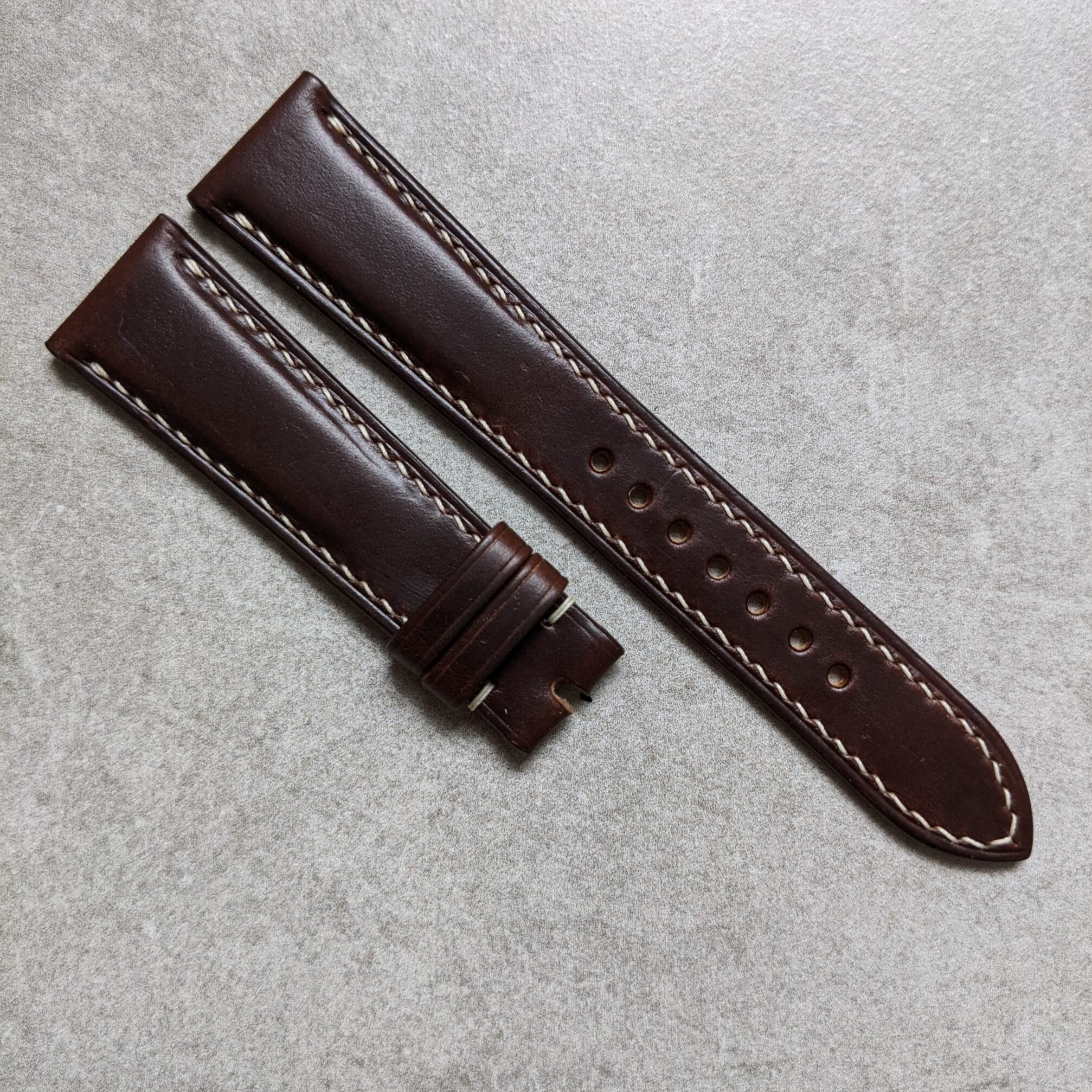 Chromexcel Calfskin Watch Strap - Chocolate Brown - The Strap Tailor