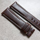 Chromexcel Calfskin Watch Strap - Chocolate Brown - The Strap Tailor