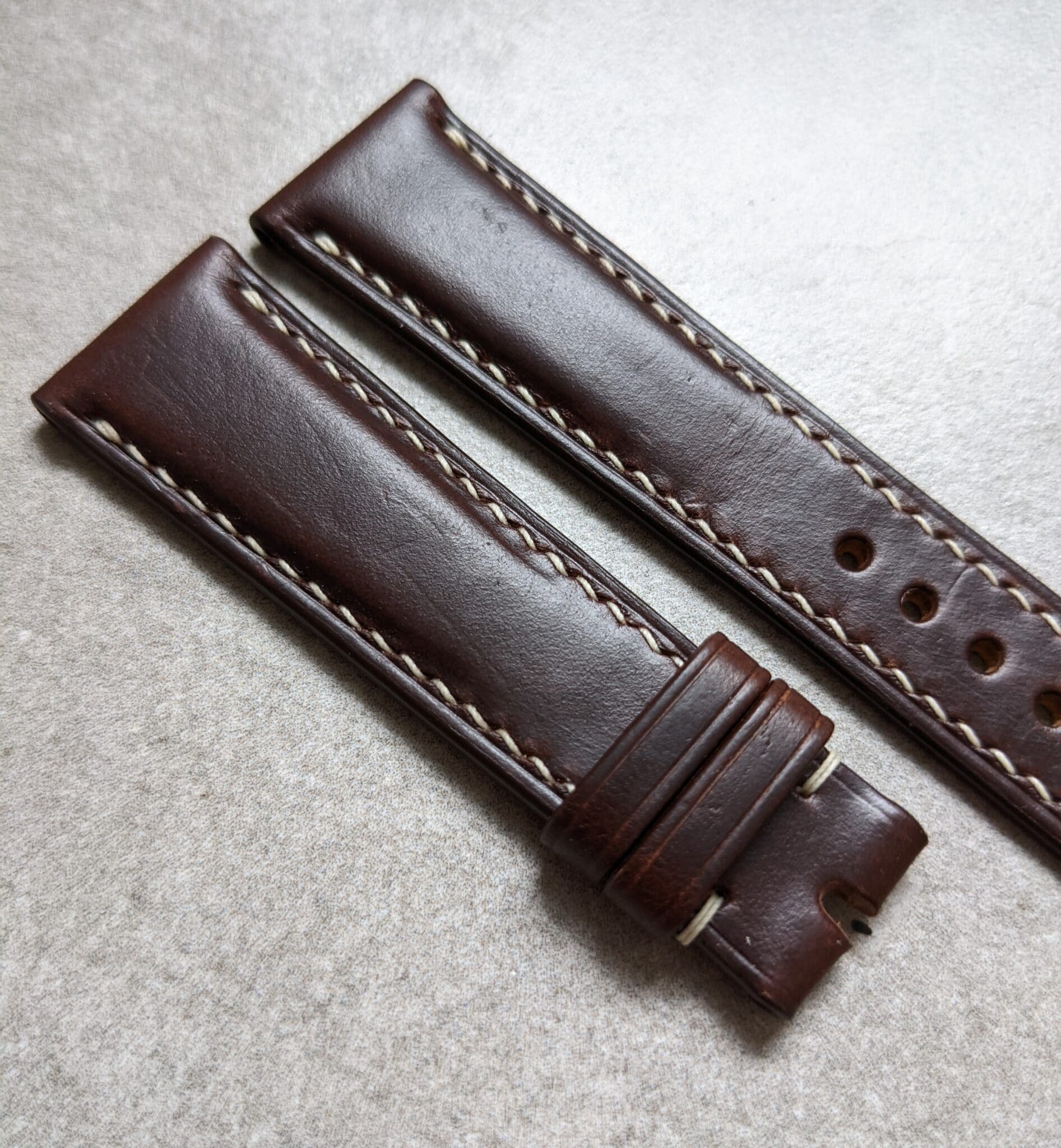 Chromexcel Calfskin Watch Strap - Chocolate Brown - The Strap Tailor